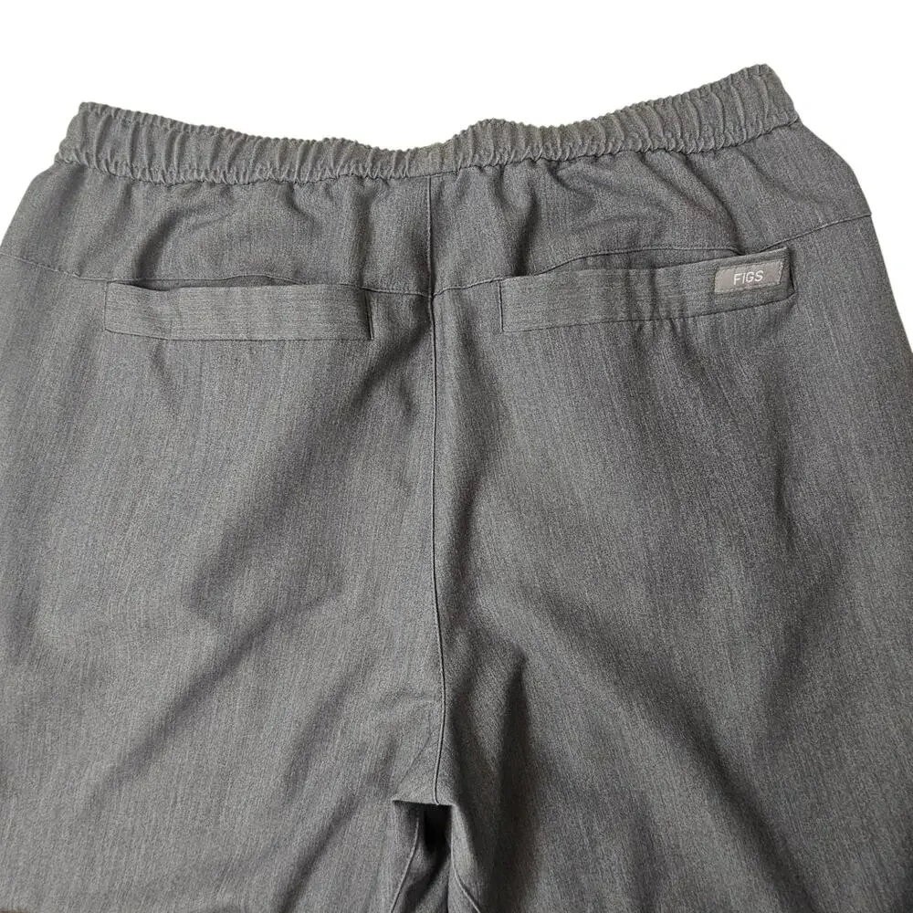 FIGS Men's Tansen Jogger Scrub Pants MXXSW2004 Graphite Gray Green Ties Size M